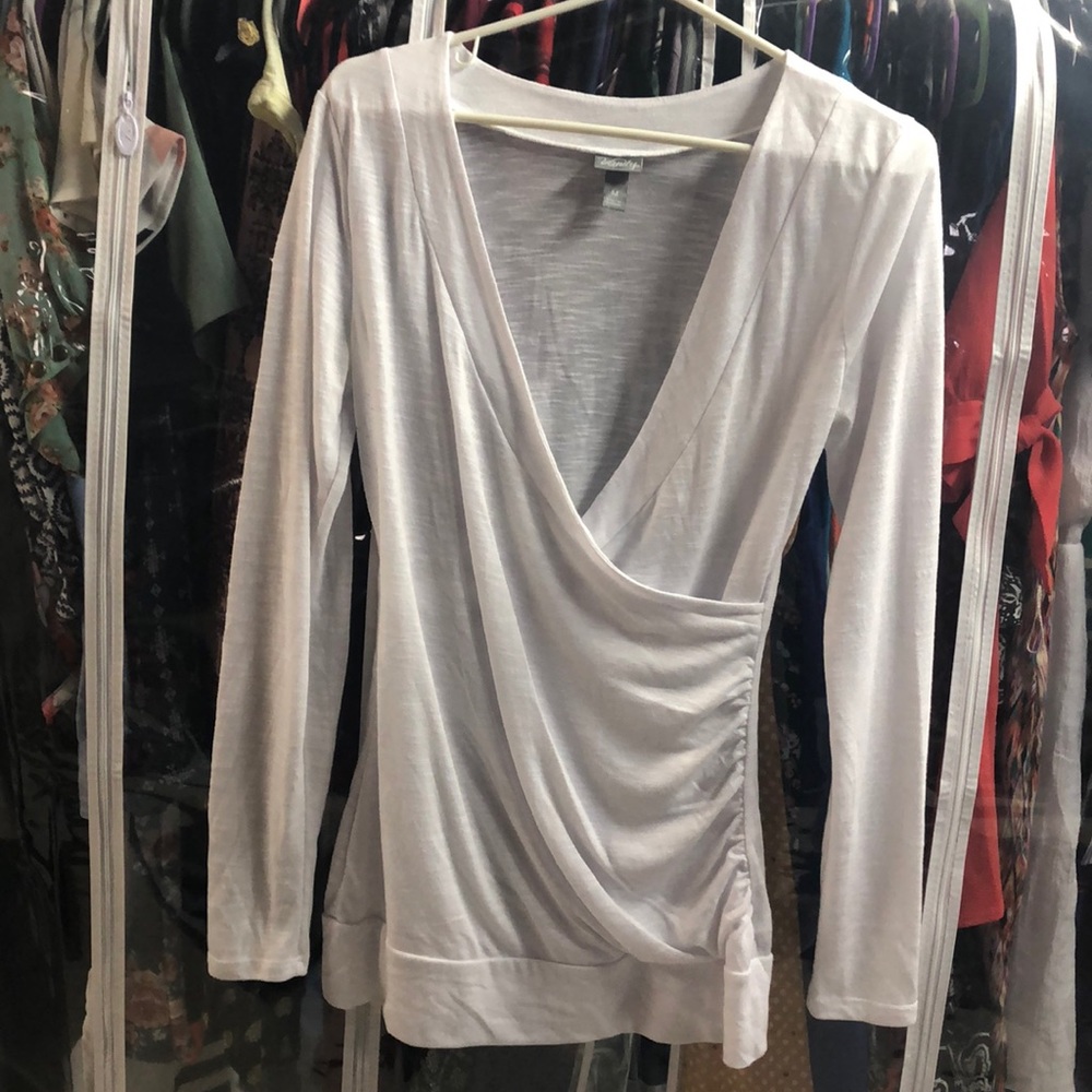 Vanity faux wrap shirt